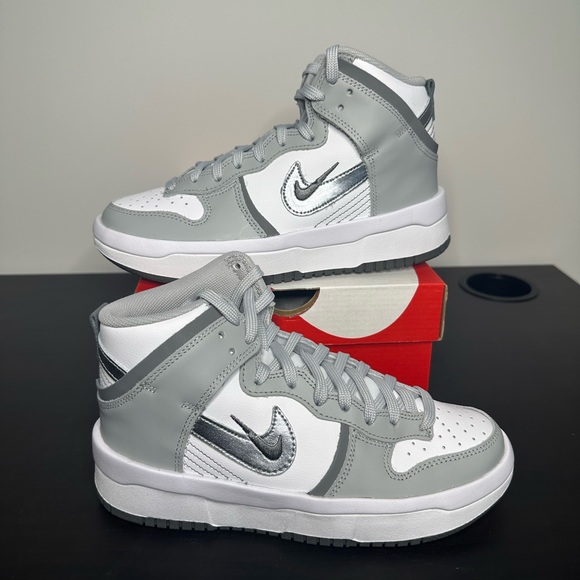 New Nike WMNS Dunk High UP Light Smoke Grey DH3718-106 Size:6 - Picture 1 of 10